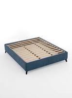 Lit de rangement moderne en tissu avec tête de lit optionnelle, design compact et peu encombrant. Style classique, durable et confortable, taille King/Queen