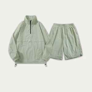 Ensemble d'été court Style unique Vestes coupe-vent et shorts pour hommes Short coupe-vent personnalisé Ensembles de survêtements - Product Image 5