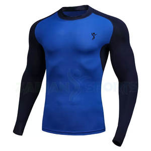 Camisas de compresión de fitness sin costuras de secado rápido de alta calidad para hombre, pantalones cortos deportivos de verano de poliéster Spandex con estampado personalizado de talla grande - Product Image 5