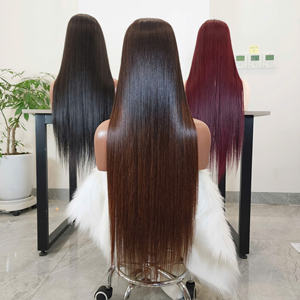 Perruque longue Rebecca Silky Straight Swiss Lace, résistante à la chaleur, 30 pouces, ombrée, blonde, pour femmes noires, en cheveux humains. - Product Image 3