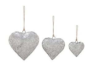 Galvanized <b>Heart</b> Hanging <b>Heart</b> Shape Christmas Hanging Metal <b>Heart</b> Shaped Home Hanging Galvanized - Product Image 2