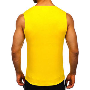 Débardeur de sport athlétique en coton et élasthanne extensible, coupe ajustée, sans manches, pour l'entraînement, OEM, marque privée, fournisseur d'usine - Product Image 4