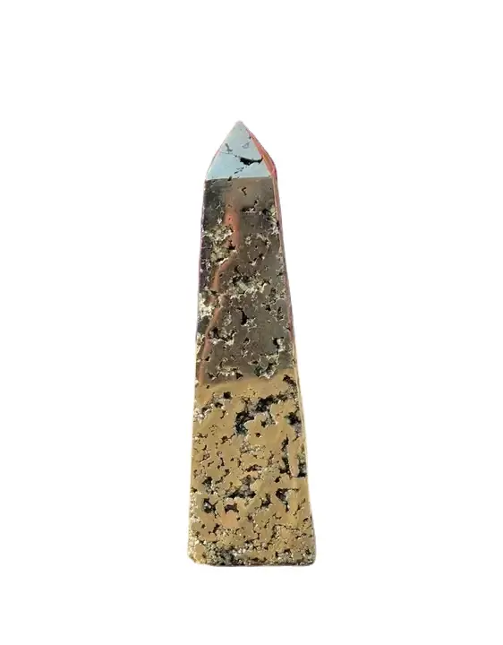 Chất Lượng Cao Cấp Vàng Pyrite Tháp Đá Aura Siêu Hình Obelisk Chữa Bệnh Năng Lượng Điện Đá Pha Lê Cho Trang Trí Nhà Quà Tặng