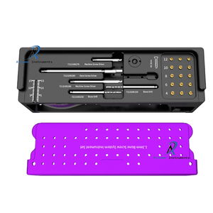 Kit de tornillos de fijación ósea, tornillos y placas ortopédicas quirúrgicas médicas, herramienta duradera de reparación de traumatismos para cirugía de implantes de acero inoxidable - Product Image 4