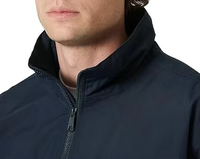 Jaket Bomber ramping pria keluaran baru jaket Bomber mode padat mantel berdiri kerah penutup ritsleting Logo depan S-XL ukuran untuk musim gugur
