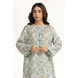 ชุดลำลอง IUSTTS-2126 สำหรับสุภาพสตรี ฤดูใบไม้ผลิ/ฤดูร้อน ผ้าชีฟองพิมพ์ลาย แขนสามส่วน เสื้อท่อนบนและกางเกงขาสั้น - Product Image 3