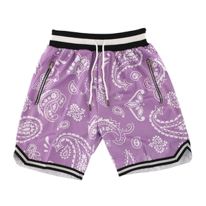 BSCI, venta al por mayor, pantalones cortos de baloncesto ligeros para hombres, Material de poliéster personalizado, nuevo diseño, transpirable, estampado, Verano - Product Image 6