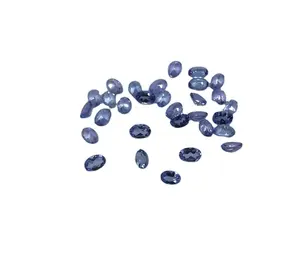 天然坦桑石宽松2x3mm宝石椭圆形珠宝制作石头100% 自然色vivaaz宝石蓝色AAA + 级方面阿鲁沙