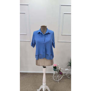 Blusa de Mujer Jane's, Manga Corta, Cuello con Botones, Estilo Dubái - Blusa Elegante e Informal para Uso Diario, Modelo 31795 - Product Image 5