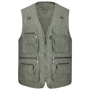 Personalizado Pesca Caminhadas Caça Jornalista Caça <span class=keywords><strong>Camera</strong></span> Man Vest Homens Multi bolsos Colete Vest - Product Image 3