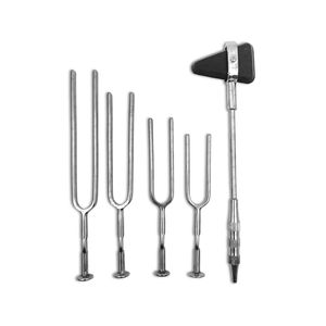 ชุดเครื่องมือวินิจฉัยทางการแพทย์สแตนเลสสตีลยี่ห้อเทย์เลอร์ ประกอบด้วยค้อนสะท้อนเสียงและส้อมเสียง สำหรับใช้ในคลินิก - Product Image 1