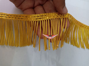Premium 4cm Gold Bullion Wire Decorative <b>Tassel</b> Fringes for Garments Stylish Wire Bishop's Vestments <b>Trimmings</b> - Product Image 3