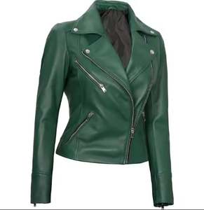 Veste en cuir tendance pour femmes, tricotée, respirante, en toile, avec logo personnalisé, style moto, dernier design, vente chaude - Product Image 2