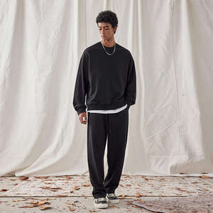 Sweat-shirt unisexe vintage de haute qualité en molleton, broderie personnalisée, vente en gros pour la saison d'automne, mélange coton/polyester - Product Image 5