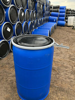 Fût en plastique carré de qualité alimentaire, prix d'usine, 200 litres, bleu, pour expédition