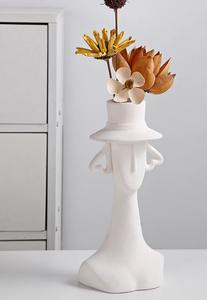 Vases en céramique blanche au design moderne, maintiennent la température de l'eau pour une durée plus longue, fleurs fraîches pour décorations de mariage - Product Image 3