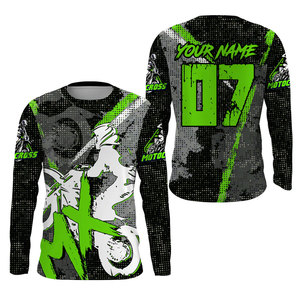 Maillots de course de motocross pour hommes imprimés sur mesure, polyester léger, respirant, coupe-vent, séchage rapide, manches longues, toutes saisons - Product Image 5