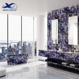 Bañera moderna estándar <span class=keywords><strong>de</strong></span> <span class=keywords><strong>Hotel</strong></span> <span class=keywords><strong>de</strong></span> cinco estrellas, bañera <span class=keywords><strong>de</strong></span> remojo <span class=keywords><strong>de</strong></span> piedra Natural con forma ovalada <span class=keywords><strong>de</strong></span> sodalita <span class=keywords><strong>de</strong></span> mármol azul boliviano sólido para - Product Image 4