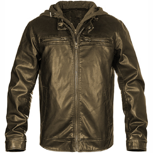 Fashionable Outdoor Autumn and <b>Winter</b> Leather Plus size leather jackets - Product Image 4