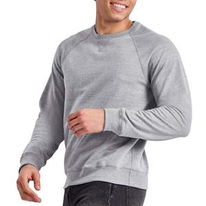 Venta al por mayor sudadera térmica de gran tamaño personalizada para hombres y mujeres Vintage cuello redondo OEM estampado bordado tela polar sólido invierno - Product Image 6