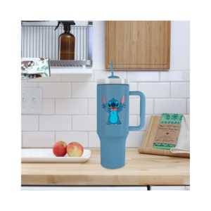 Gobelet isotherme Lilo & Stitch en acier inoxydable bleu, bouteille thermos sous vide, environ [nombre] ml Compagnon de voyage d'une capacité de 1,2 litres - Product Image 2