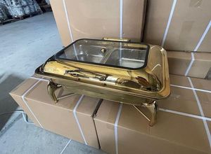 Chauffe-plat de luxe pour chef à vendre ensemble de buffet restaurant en acier inoxydable servant des plats plus chauds pour la restauration à vendre aux EAU - Product Image 6