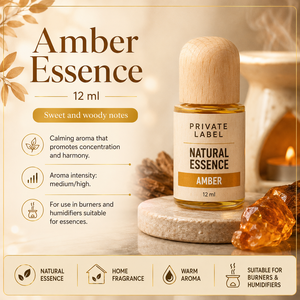 Private Label Amber Fragrance Essence 12ml OEM | Aromatic <b>Oil</b> for <b>Burners</b> & Humidifiers | Spain EU - Product Image 2