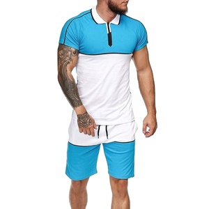 Conjunto de Camiseta Polo y Pantalones Cortos Deportivos de Verano para Hombre, Diseño de Punto Transpirable, Personalizado al por Mayor, Fusión sin Costuras de Poliéster/Algodón, Informal - Product Image 3