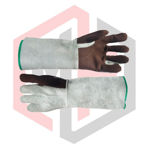 Gants d'électricien à manches longues en cuir, résistants à la chaleur et au feu, pour soudage à l'arc, antistatiques, Mig Tig BBQ, 11 oz d'épaisseur, 14 pouces - Product Image 6