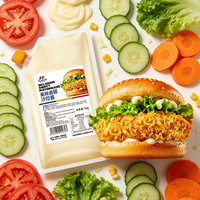 Mayonnaise épaisse et onctueuse en gros d'usine, saveur lactée authentique pour la cuisine occidentale, hamburgers, sandwichs, salades