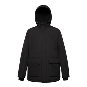 Top Selling Men's Autumn Stand Collar Full Zip Warm Thick <b>Waterproof</b> Outdoor Casual Hooded <b>Parka</b> <b>Coat</b> Front Logo 2026 - Product Image 6