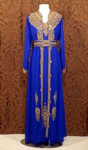 Kaftan islámico marroquí moderno para mujer Vestido de playa largo hasta el suelo con mangas largas transpirables ODM Supply - Product Image 2