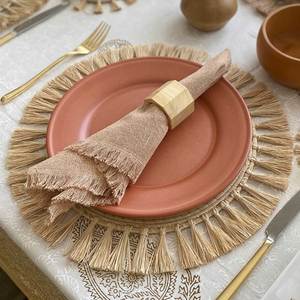 Elegant Fringe Decorative Place Mat for Dining <b>Table</b> Perfect Home Use Placemat - Product Image 3