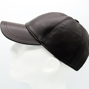 Gorras de béisbol de cuero genuino marrón chocolate para hombres con bordado 3D atemporal ajuste ajustable y estilo elegante al aire libre - Product Image 2
