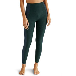 2025 logotipo personalizado de cintura alta Control de barriga mallas de ejercicio transpirable mantequilla suave tela de Fitness con bolsillos mallas de Yoga - Product Image 1