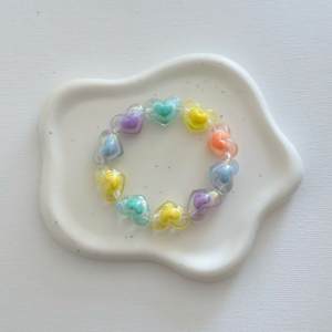 Bonita pulsera de cuentas de Corazón Verde para niñas, joyería de acero inoxidable y acrílico Kawaii con pulsera de cuentas de moda de perlas de imitación - Product Image 2