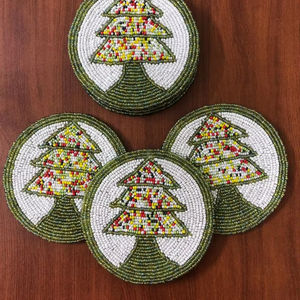 Juego de posavasos de madera de nogal hechos a mano de alta calidad, accesorios de cocina de corcho con caja de regalo de madera Natural, alfombrillas y almohadillas - Product Image 1