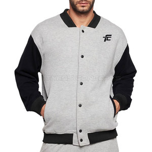 Chaqueta Letterman de gran tamaño de alta calidad para hombre con cuello levantado último diseño transpirable para la temporada de invierno logotipo frontal incluido - Product Image 1