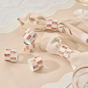 Handcrafted Mother Of Pearl Napkin Table Decor Set Sustainable <b>Wrapped</b> Accessories <b>For</b> Hotel Restaurant Home Styling Display - Product Image 2