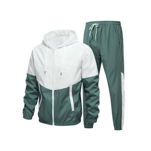 Chándales cortavientos para hombre de talla grande, chaquetas con cremallera y pantalones de cintura elástica, conjuntos de prendas de vestir para caballeros - Product Image 1
