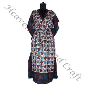 KFL007 Moda sin mangas Pure Silk Long Kaftan Tallas grandes Ropa de dormir para mujer - Product Image 5