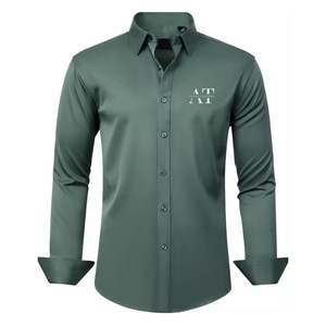 Chemise Habillée Homme Manches Longues Qualité Supérieure Couleur Personnalisée Bouton Unique pour Homme - Product Image 4