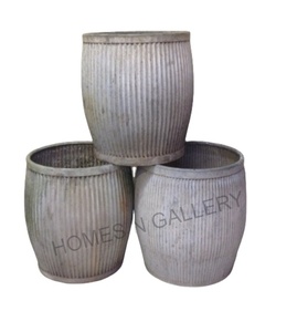 Macetas de bañera de plataforma rodante redonda Vintage, hierro galvanizado, acabado antiguo, precio muy bajo, hecho en la India, superventas - Product Image 1