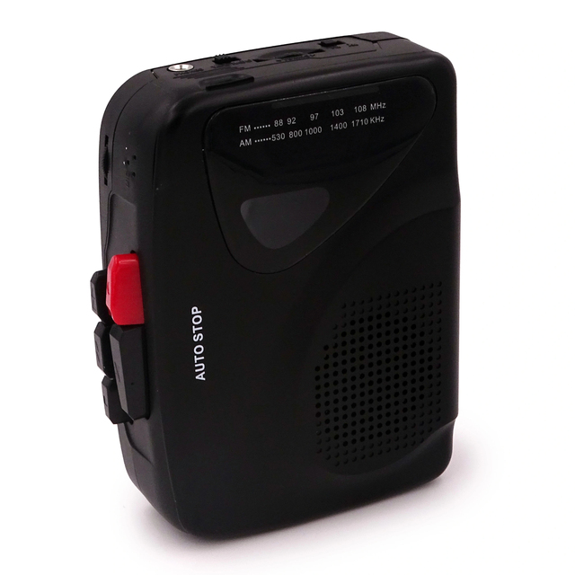 Portable Audio Cassette Player and Cassette Recorder With AM/FM Radio With Earphone