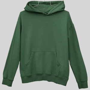 Sweat à capuche en molleton bordeaux coupe droite pour homme, avec ourlet et poignets côtelés, 10 %/90 % PC, 400 GSM, super-peigné, bio-lavé, pré-rétréci, épaules tombantes - Product Image 1