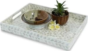Vaisselle en incrustation de qualité supérieure de designer, plateau de service en nacre pour salle à manger et plateaux décoratifs - Product Image 2