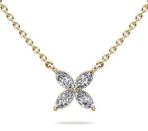 D Color Marquise Cut Lab Grown Diamonds <b>Petal</b> Pendant VVS Beautiful 925 Sterling Silver Pendant Wedding Gift for Men Women - Product Image 4