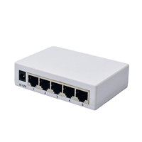 Clxlink SF05 Commutateur Ethernet rapide 1G haute performance 5 ports Full-Duplex Half-Duplex Mini boîtier plastique/métal Plug & Play