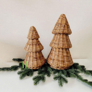 Vente en gros HNH CRAFT Décoration de table de sapin de Noël en osier naturel bohème écologique Vietnam (modèle CR 8386) - Product Image 5