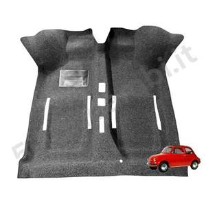 Alfombrillas Preformadas Genéricas para FIAT 500 y 126, Color Gris Moquette, para el Interior del Vehículo - Product Image 1